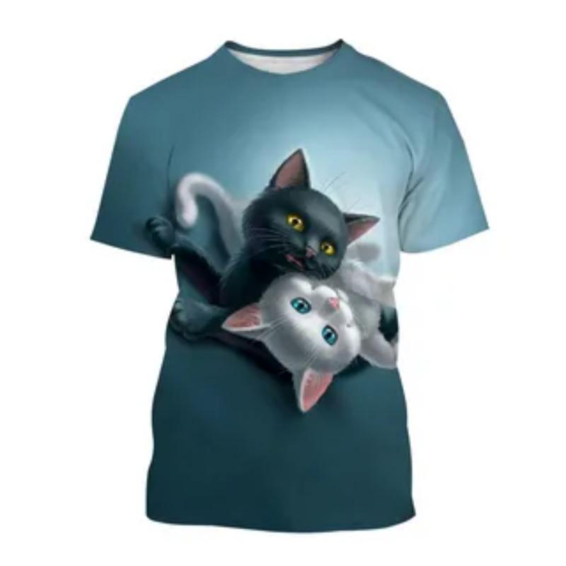Summer Loose Plus Size Top Cute Cat Animal 3D Printing Comfortable Casual Creative Fashion Short Sleeved T-shirt 6XL синій
Summer Loose Plus Size Top Cute Cat Animal 3D Printing Comfortable Casual Creative Fashion Short Sleeved T-shirt 6XL синій