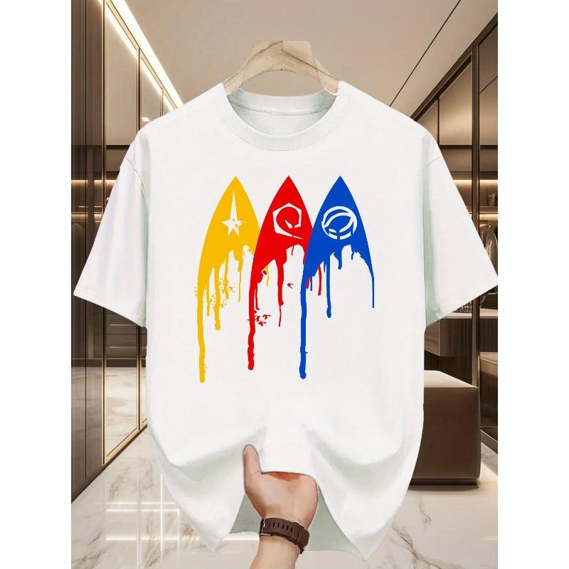 European sizes A Must-Have for Sci-Fi Fans! This Round-Neck T-Shirt Features a Three-Color Droplet Pattern, Perfect for Starship Enthusiasts S белый
European sizes A Must-Have for Sci-Fi Fans! This Round-Neck T-Shirt Features a Three-Color Droplet Pattern, Perfect for Starship Enthusiasts S белый