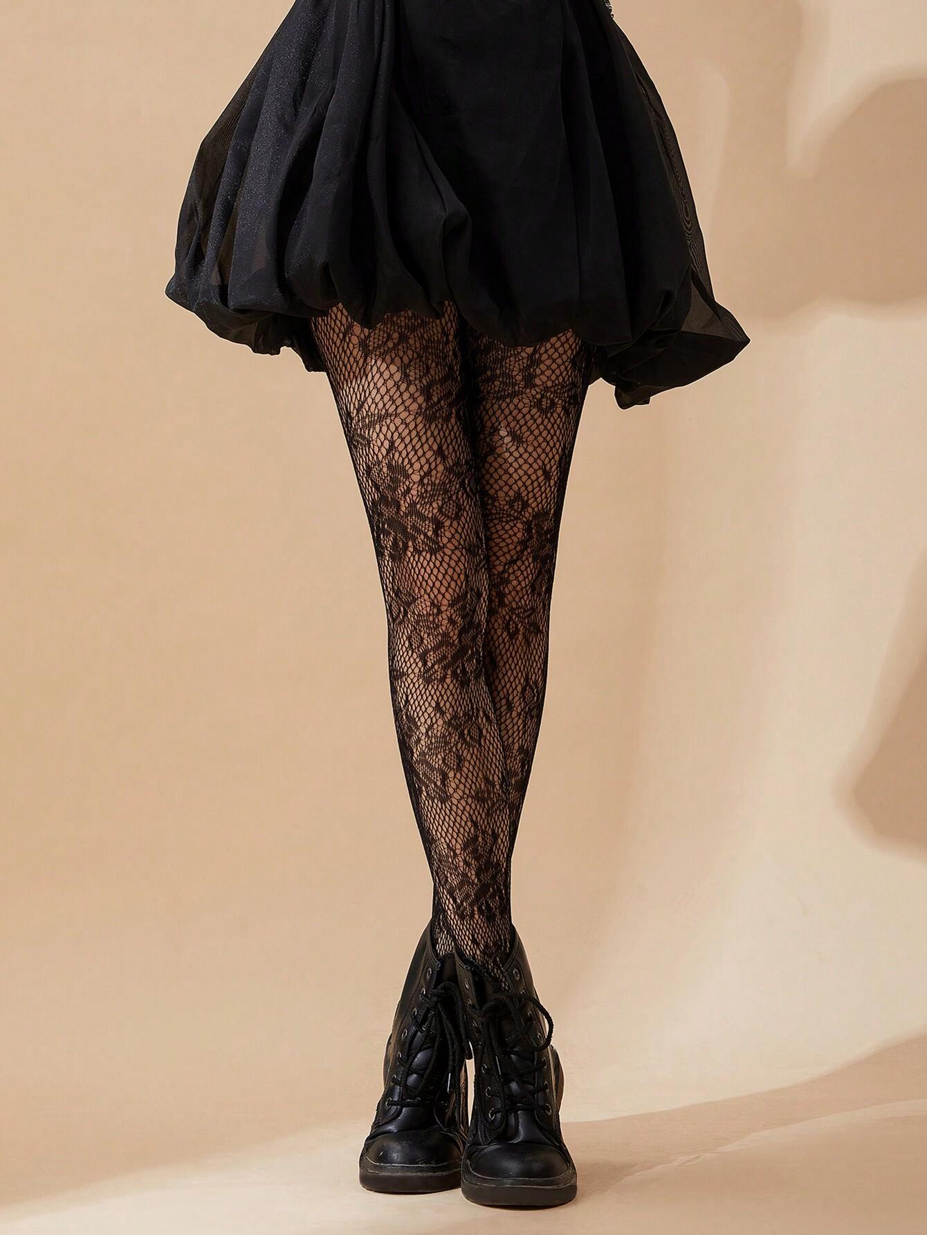 Flower Pattern Fishnet Black Tights Standard Size чорний
Flower Pattern Fishnet Black Tights Standard Size чорний