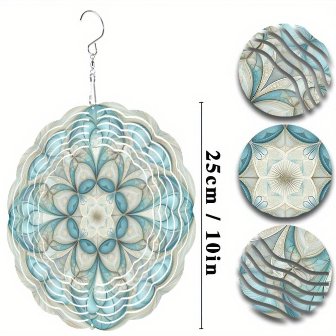 360 Degree Rotating Hook 10 Inch Hanging Wind Spinner with Mandala Flower Design for Garden Decor Spring Summer Outdoor Creative Gift 01A
360 Degree Rotating Hook 10 Inch Hanging Wind Spinner with Mandala Flower Design for Garden Decor Spring Summer Outdoor Creative Gift 01A