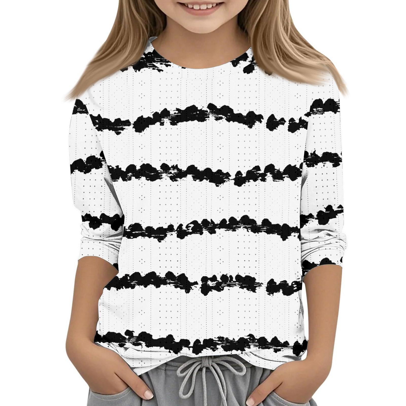 Топы с принтом для девочек 5-16 лет с круглым вырезом и рукавами 3/4 Футболки Модные топы Наряды Футболки 120 белый
Топы с принтом для девочек 5-16 лет с круглым вырезом и рукавами 3/4 Футболки Модные топы Наряды Футболки 120 белый