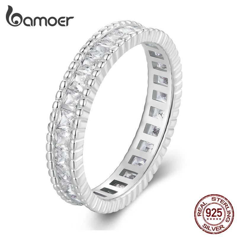 BAMOER 925 стерлингового серебра Роскошный кубический циркон Кольцо Enternity Band для женщин Помолвка Годовщина Подарок Ювелирные изделия
BAMOER 925 стерлингового серебра Роскошный кубический циркон Кольцо Enternity Band для женщин Помолвка Годовщина Подарок Ювелирные изделия