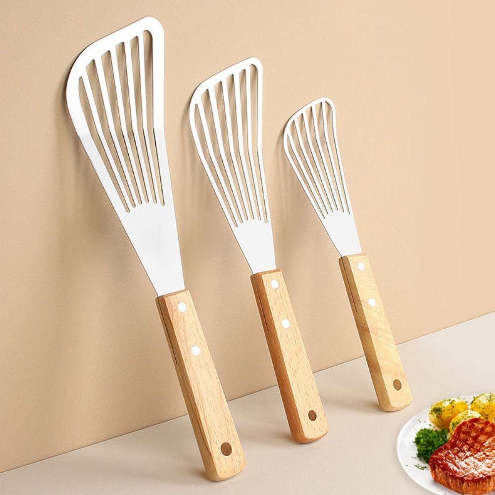 Wooden Handle Fish Frying Shovel Stainless Steel Flipping Frying Spatulas Cooking 26.2*7cm
Wooden Handle Fish Frying Shovel Stainless Steel Flipping Frying Spatulas Cooking 26.2*7cm