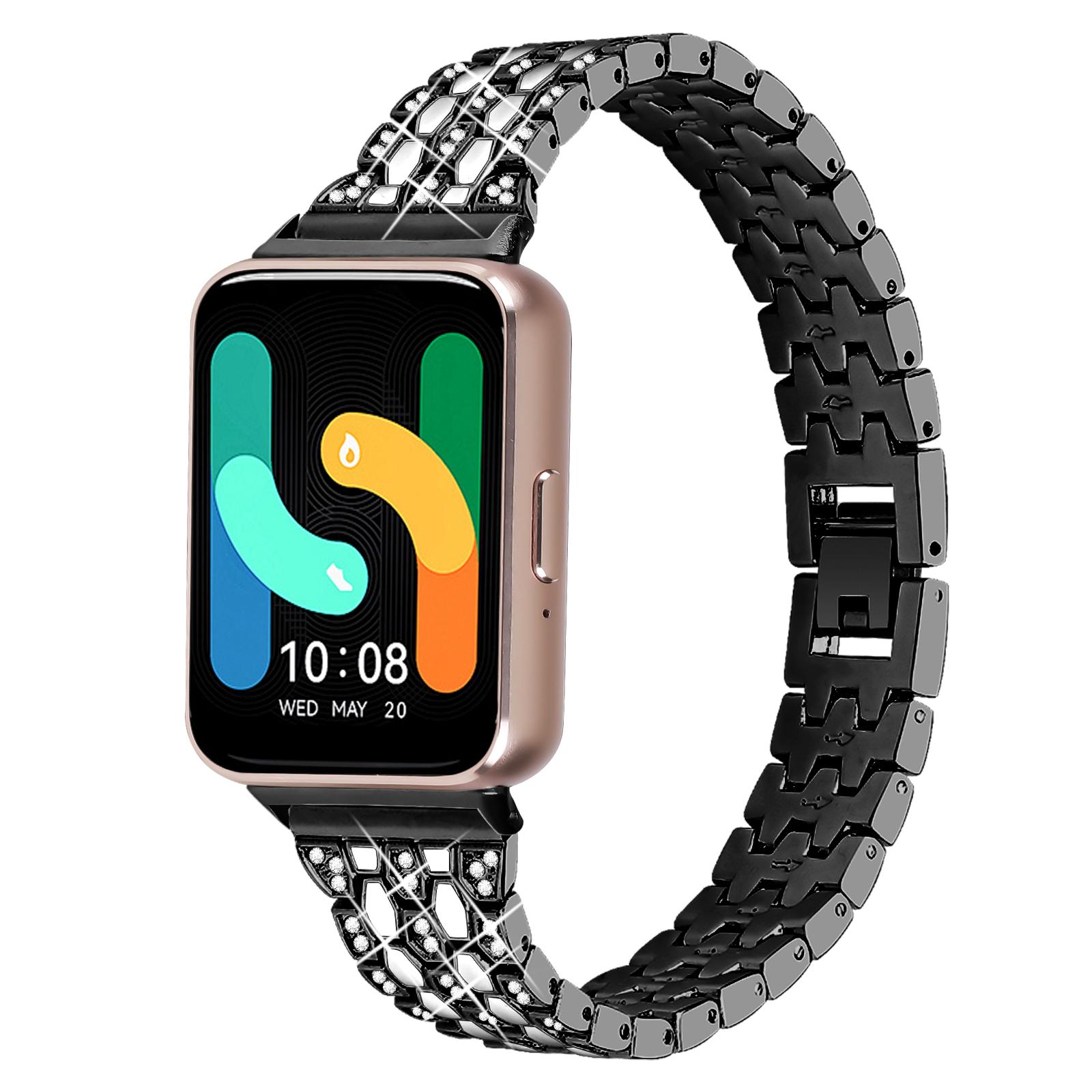 For Samsung Galaxy Fit3 SM-R390 Metal Watch Band Rhinestones Decor Replacement Strap Silver+Black
For Samsung Galaxy Fit3 SM-R390 Metal Watch Band Rhinestones Decor Replacement Strap Silver+Black