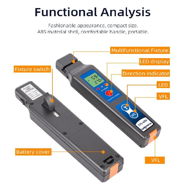 TFI-40V Fiber Optic identifier Wavelength 800nm to 1700nm, Optical Identifier Live Fiber Detector with VFL 10mW LED
TFI-40V Fiber Optic identifier Wavelength 800nm to 1700nm, Optical Identifier Live Fiber Detector with VFL 10mW LED