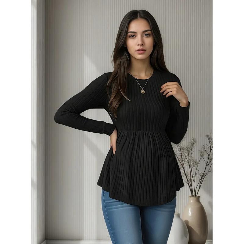 Трикотажный топ для беременных с вертикальными полосками и складками на талии для удобной посадки L чёрный
Трикотажный топ для беременных с вертикальными полосками и складками на талии для удобной посадки L чёрный