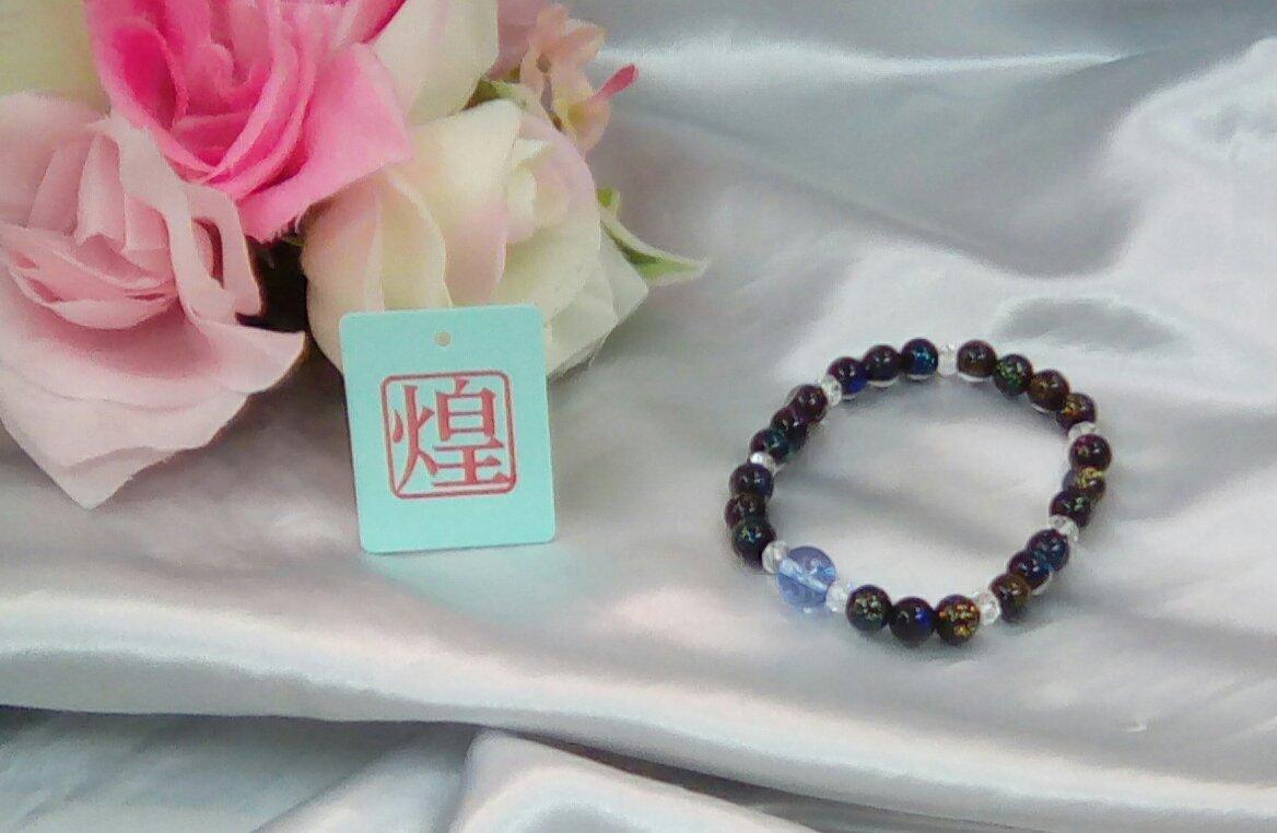 Kyoto Kiyomizu Kirameki Special Selection Prayer Bracelet with Venetian Aura and Blue Crystal (Power Stone Prayer Bracelet) [Includes Kyoto
Kyoto Kiyomizu Kirameki Special Selection Prayer Bracelet with Venetian Aura and Blue Crystal (Power Stone Prayer Bracelet) [Includes Kyoto