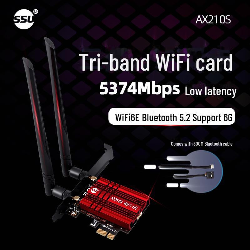Бездротова мережева карта PCI-E WIFI6 AX200/AX210 із Bluetooth 5.2 AX210D+2m multi-purpose magnetic antenna mount
Бездротова мережева карта PCI-E WIFI6 AX200/AX210 із Bluetooth 5.2 AX210D+2m multi-purpose magnetic antenna mount