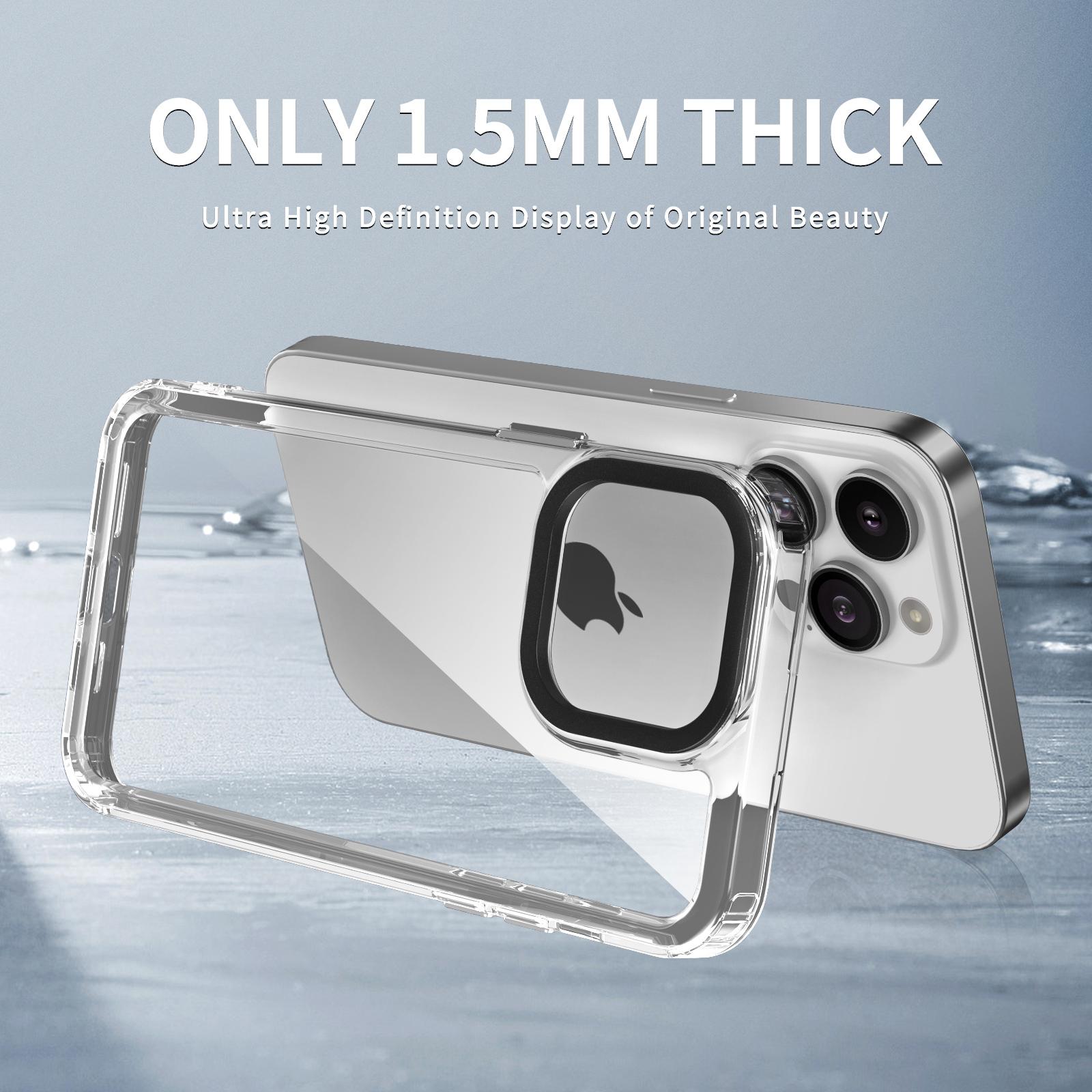 For iPhone 15 Pro Max Case 1.5mm Thick PC+TPU Shockproof Protection Phone Cover Transparent Black
For iPhone 15 Pro Max Case 1.5mm Thick PC+TPU Shockproof Protection Phone Cover Transparent Black
