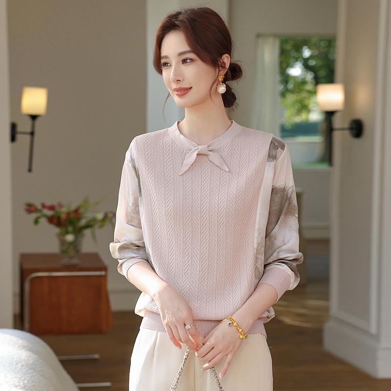 Elegant Chiffon Knit Top for Middle-Aged and Elderly Women - Spring/Autumn Fashion L (Up to 52.5 kg)
Elegant Chiffon Knit Top for Middle-Aged and Elderly Women - Spring/Autumn Fashion L (Up to 52.5 kg)