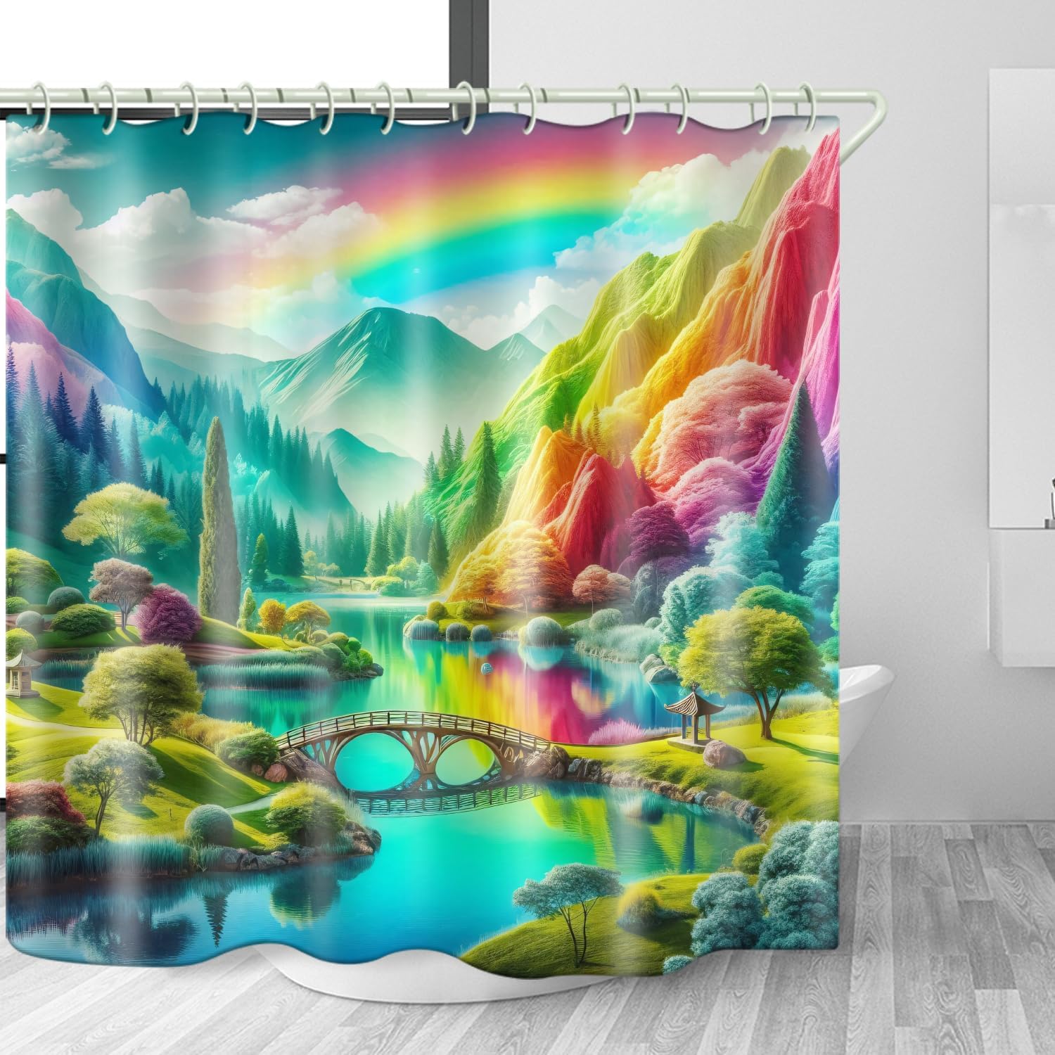 Colorful dream space tree shower curtain, unique design waterproof fabric shower curtain, bathroom decoration, with hook. W90xH180cm
Colorful dream space tree shower curtain, unique design waterproof fabric shower curtain, bathroom decoration, with hook. W90xH180cm