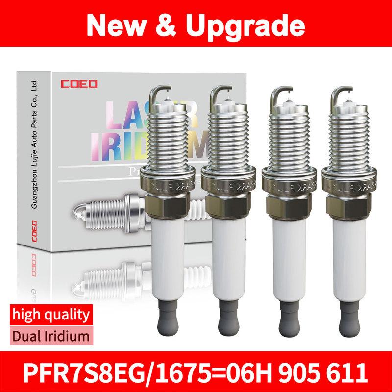 For PFR7S8EG/1675 06H 905 611 Iridium Platinum Spark Plugs for Candles 6872/BKR6EQUA 7963/PFR7Q OPEL 1214066 55576026 1675 4PCS
For PFR7S8EG/1675 06H 905 611 Iridium Platinum Spark Plugs for Candles 6872/BKR6EQUA 7963/PFR7Q OPEL 1214066 55576026 1675 4PCS