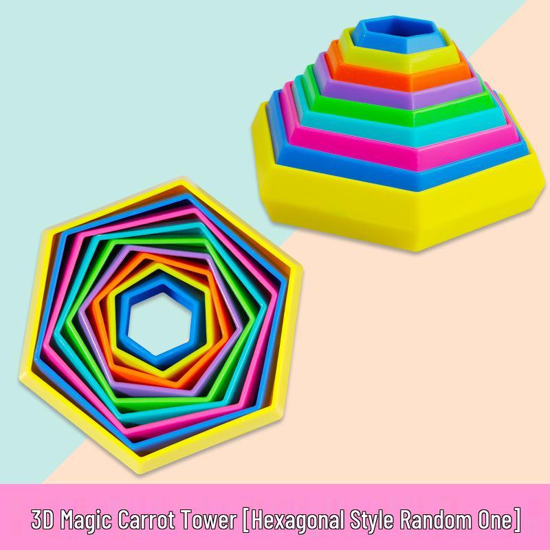 3D Carrot Tower Spiral Octagram Magic Star Stacking Toy - Educational Three-Dimensional Toy for Kids
3D Carrot Tower Spiral Octagram Magic Star Stacking Toy - Educational Three-Dimensional Toy for Kids