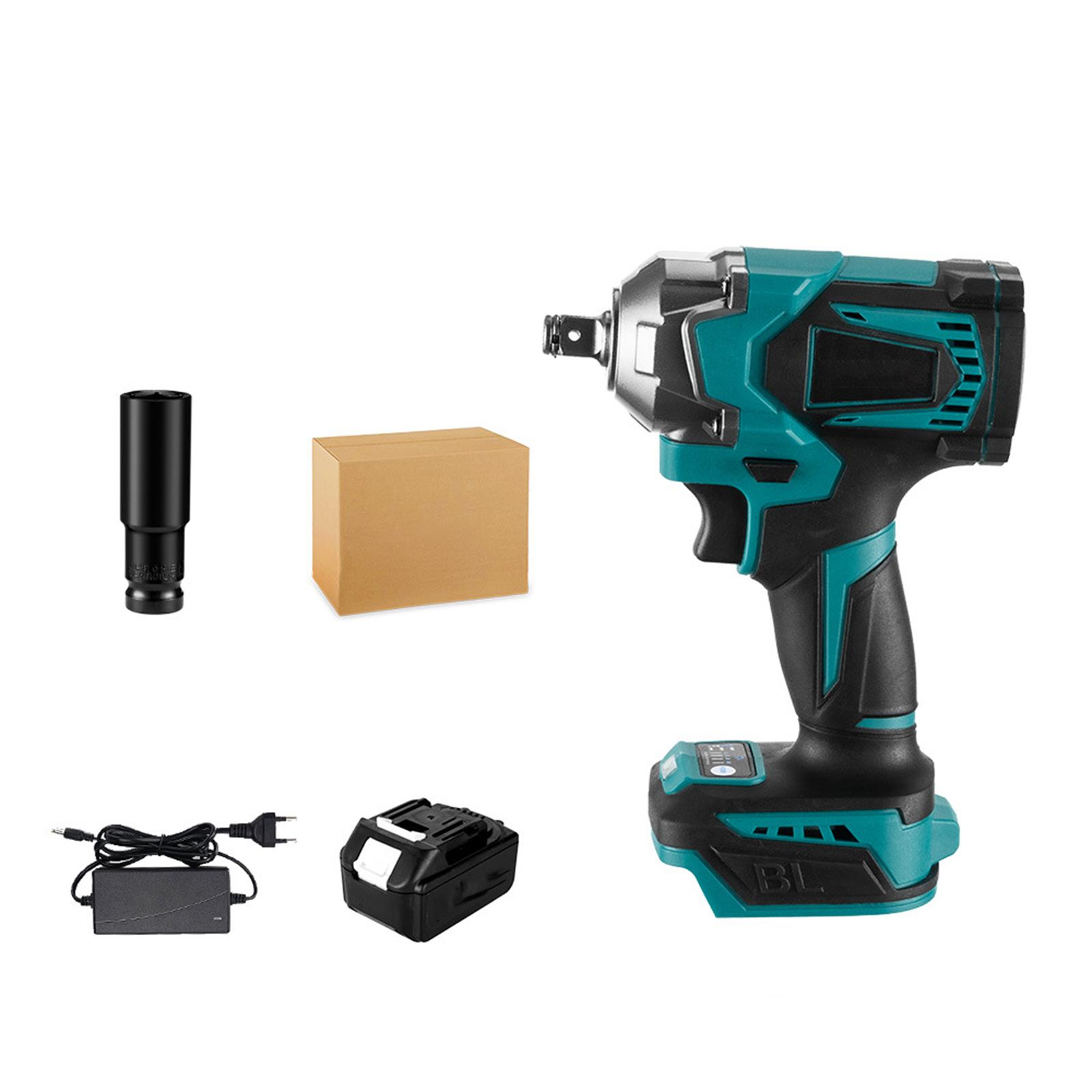 Бесщеточный мощный ударный электрический пневмогайковерт с подсветкой, с функцией реверса, 700 Нм крутящего момента, литиевый электрический гайковерт EU + 1 power supply 1 charger + sleeve
Бесщеточный мощный ударный электрический пневмогайковерт с подсветкой, с функцией реверса, 700 Нм крутящего момента, литиевый электрический гайковерт EU + 1 power supply 1 charger + sleeve