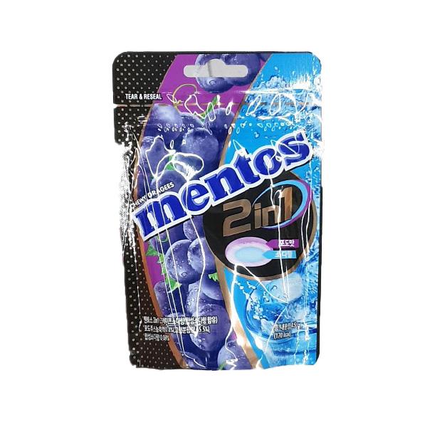 Mentos 2in1 Grape Soda 45g One thing
Mentos 2in1 Grape Soda 45g One thing