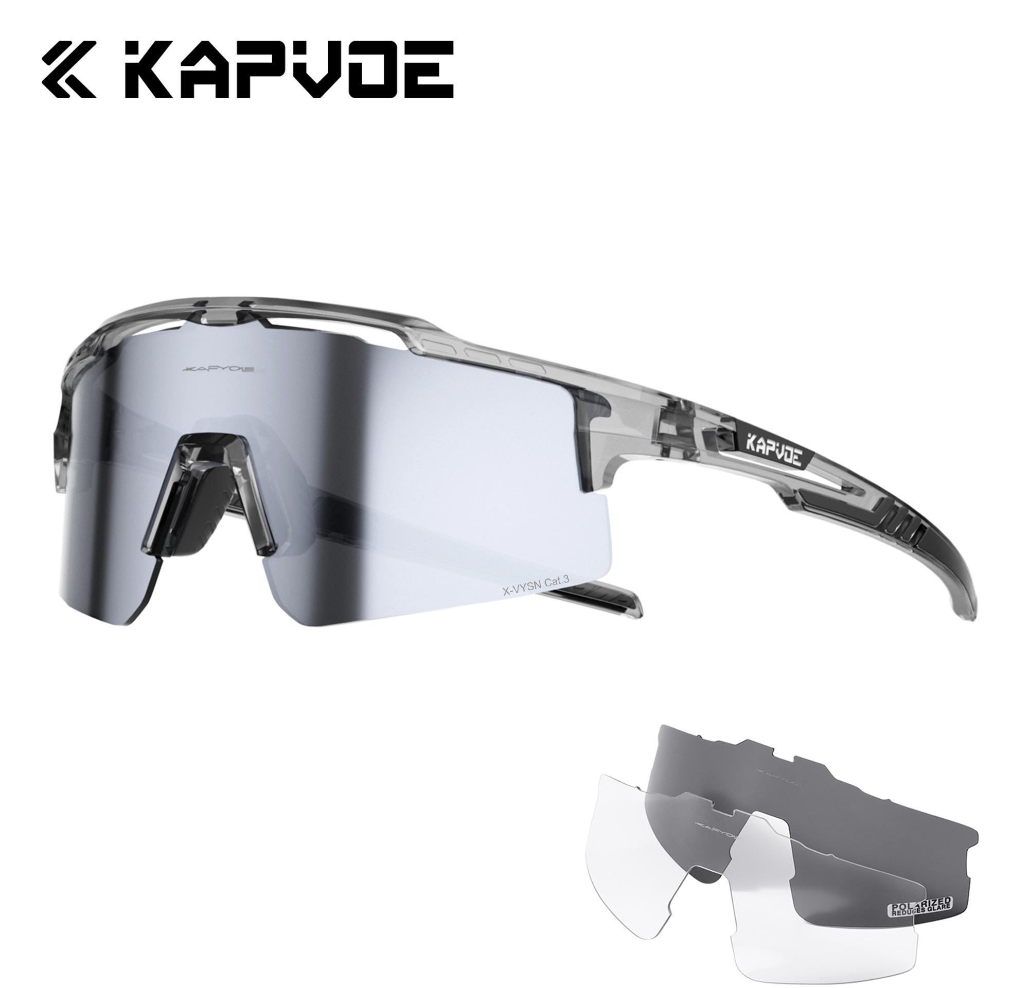 Kapvoe 3lens Sports Sunglasses Fashion Goggles Cycling Glasses MTB Riding Skating Sunglasses UV400 Man Woman Bike Eyewear
Kapvoe 3lens Sports Sunglasses Fashion Goggles Cycling Glasses MTB Riding Skating Sunglasses UV400 Man Woman Bike Eyewear