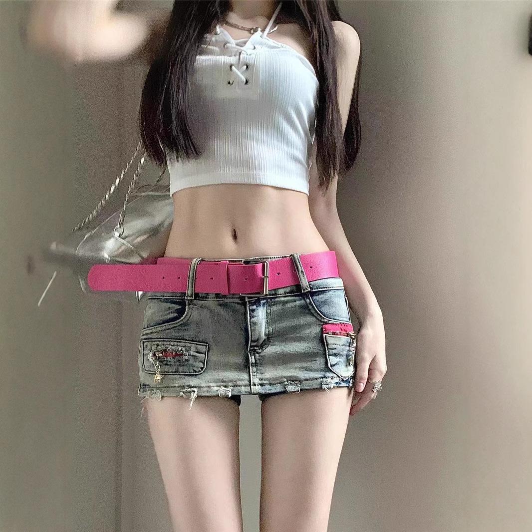 European Y2K Hot Girl Low-Waist A-Line Skirt: Sexy Butt-Lifting Summer Denim Mini Skirt S
European Y2K Hot Girl Low-Waist A-Line Skirt: Sexy Butt-Lifting Summer Denim Mini Skirt S