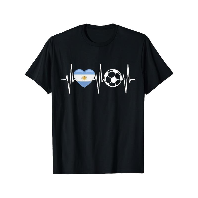 European sizes Argentina Soccer Shirt Funny Soccer Fan Heartbeat Argentines T Shirt Round Neck Summer Short-Sleeved Printed T-Shirt S чёрный
European sizes Argentina Soccer Shirt Funny Soccer Fan Heartbeat Argentines T Shirt Round Neck Summer Short-Sleeved Printed T-Shirt S чёрный