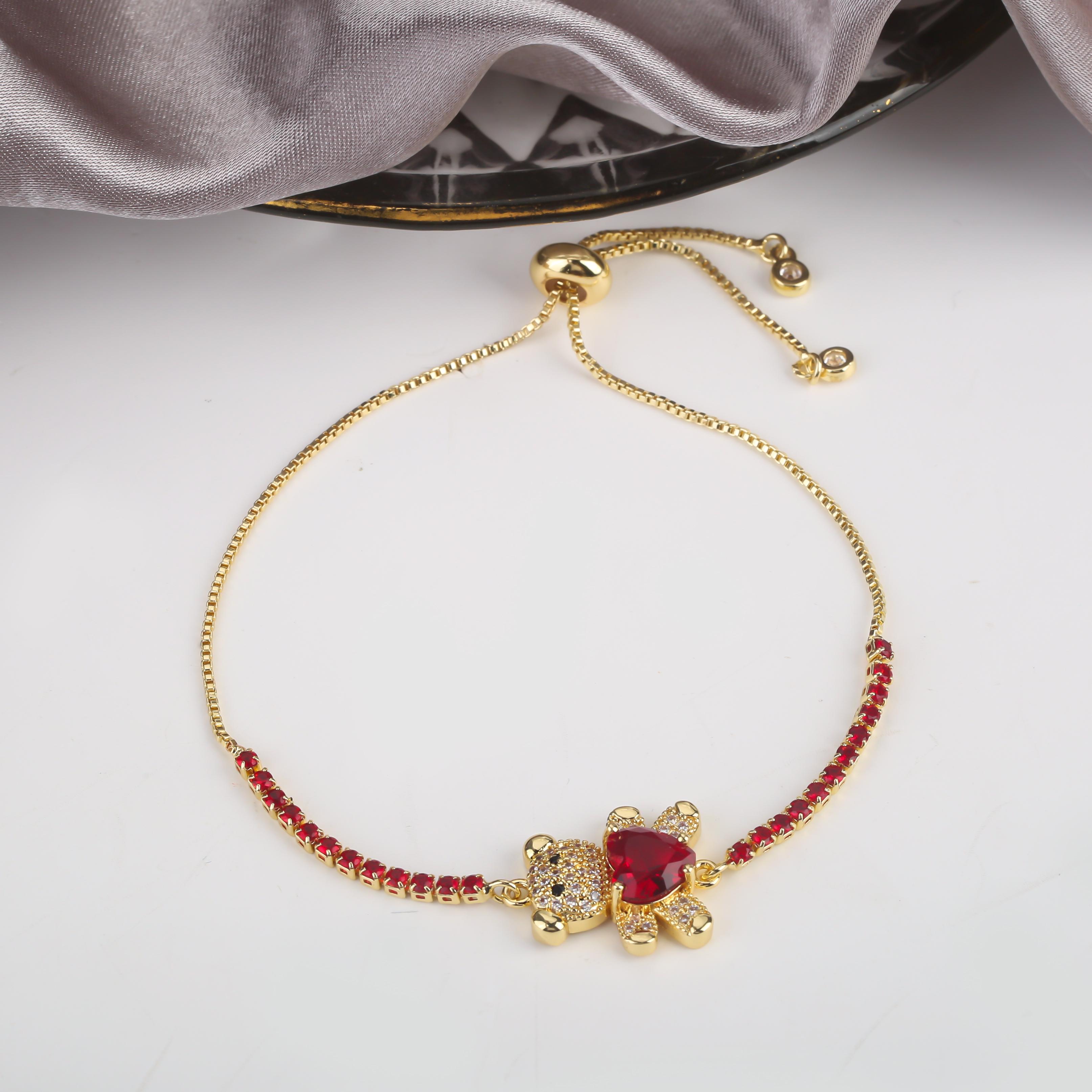 INS Cute Teddy Bear Bracelet For Women Cz Crystal Animal Bracelet High Quality For Engagement Party Gift Wholesale Daily Wear красный
INS Cute Teddy Bear Bracelet For Women Cz Crystal Animal Bracelet High Quality For Engagement Party Gift Wholesale Daily Wear красный