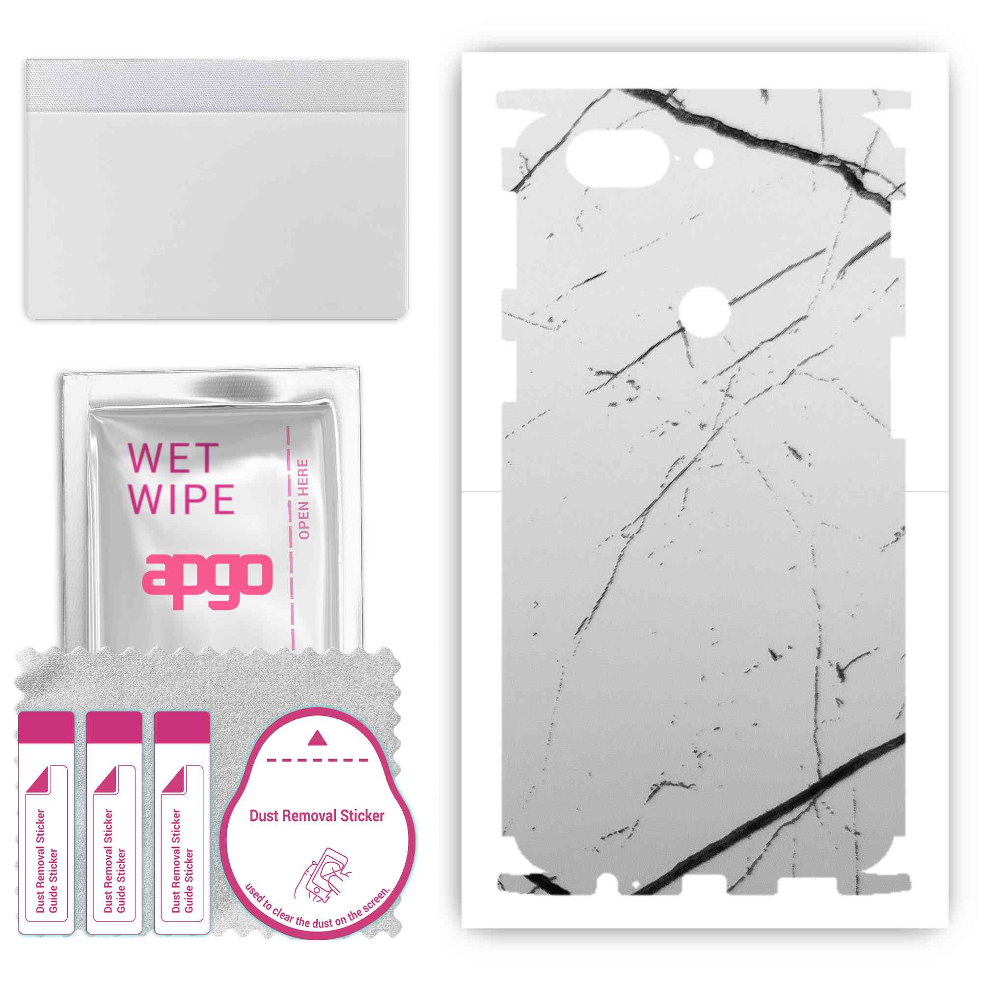 apgo Protective Skin Sticker for the back+sides compatible with OnePlus 5T, Full Wrap Film, Foil, Vinyl - Pattern White Marble
apgo Protective Skin Sticker for the back+sides compatible with OnePlus 5T, Full Wrap Film, Foil, Vinyl - Pattern White Marble