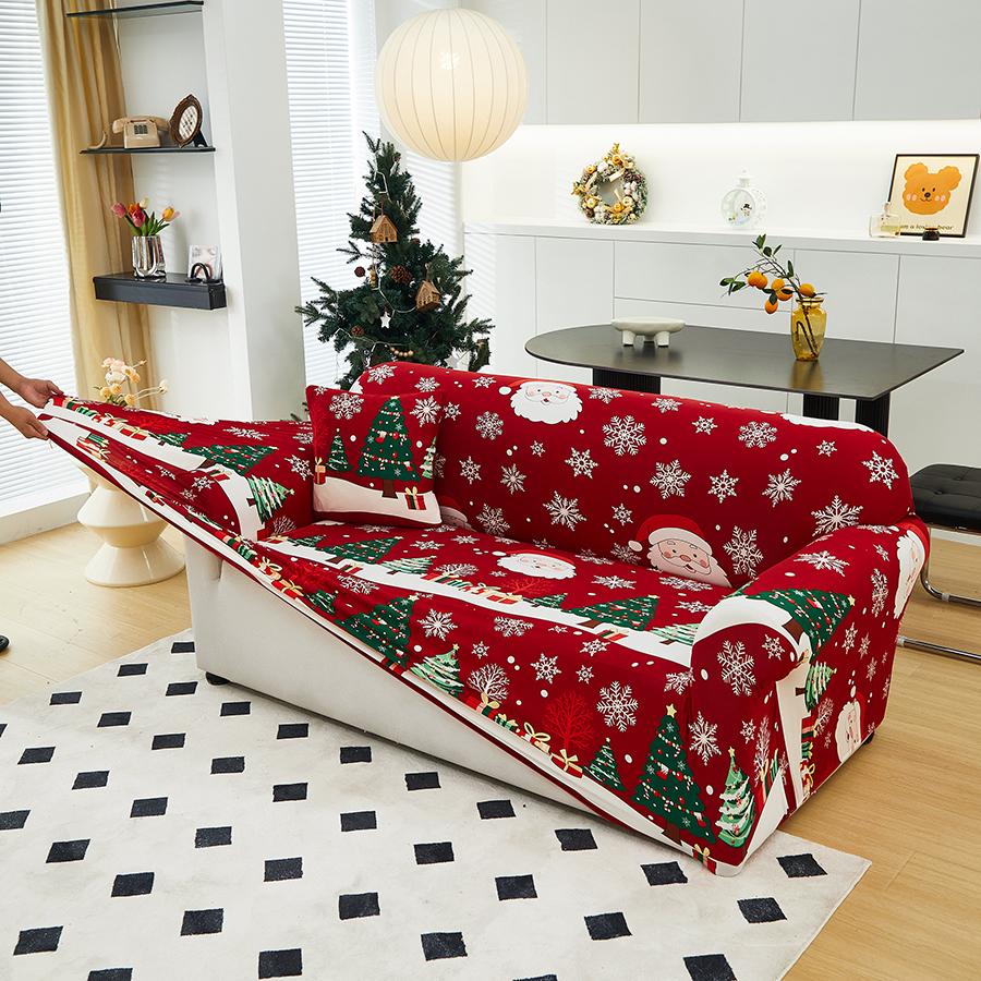 1PC (каждый размер включает одну наволочку) Чехол для дивана с рисунком в виде рождественского подарка, высокая эластичность, всесезонное использование 1 seater sofa cover 
1PC (каждый размер включает одну наволочку) Чехол для дивана с рисунком в виде рождественского подарка, высокая эластичность, всесезонное использование 1 seater sofa cover