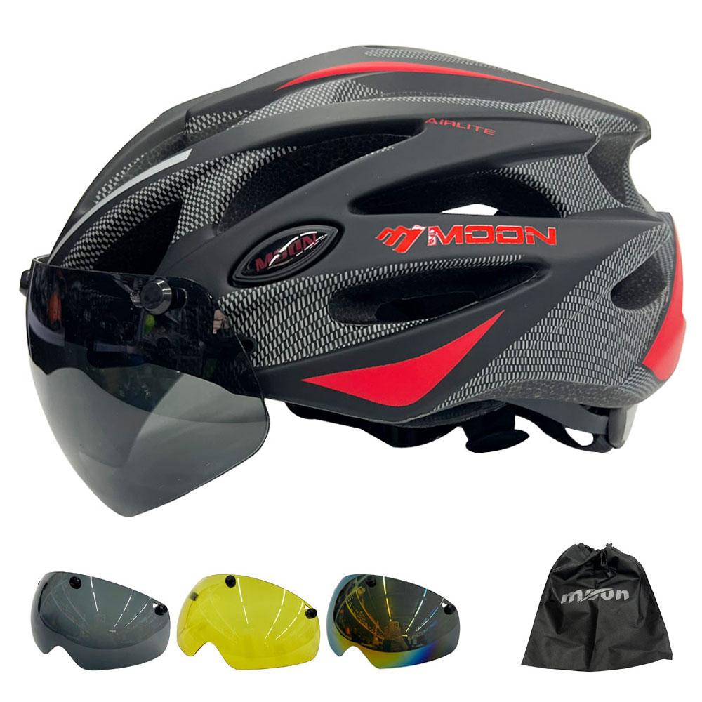 Moon Ultralight Cycling Safety Helmet Outdoor Motorcycle Bicycle Helmet Removable Visor Glasses MTB Mountain Road Bike Helmet M (55-58cm) червоний колір чорний
Moon Ultralight Cycling Safety Helmet Outdoor Motorcycle Bicycle Helmet Removable Visor Glasses MTB Mountain Road Bike Helmet M (55-58cm) червоний колір чорний