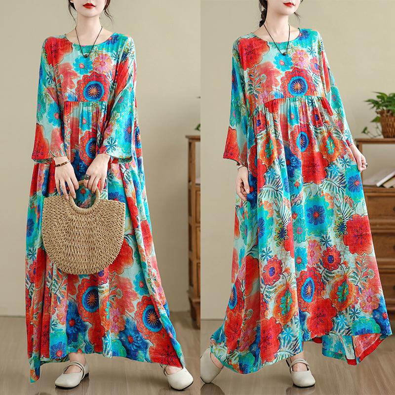 DIMANAF 2025 Женское Весеннее Длинное Платье Большого Размера Свободное Базовое С Принтом Винтажное Повседневное Цветочное Оверсайз С Длинным Рукавом Макси One Size
DIMANAF 2025 Женское Весеннее Длинное Платье Большого Размера Свободное Базовое С Принтом Винтажное Повседневное Цветочное Оверсайз С Длинным Рукавом Макси One Size