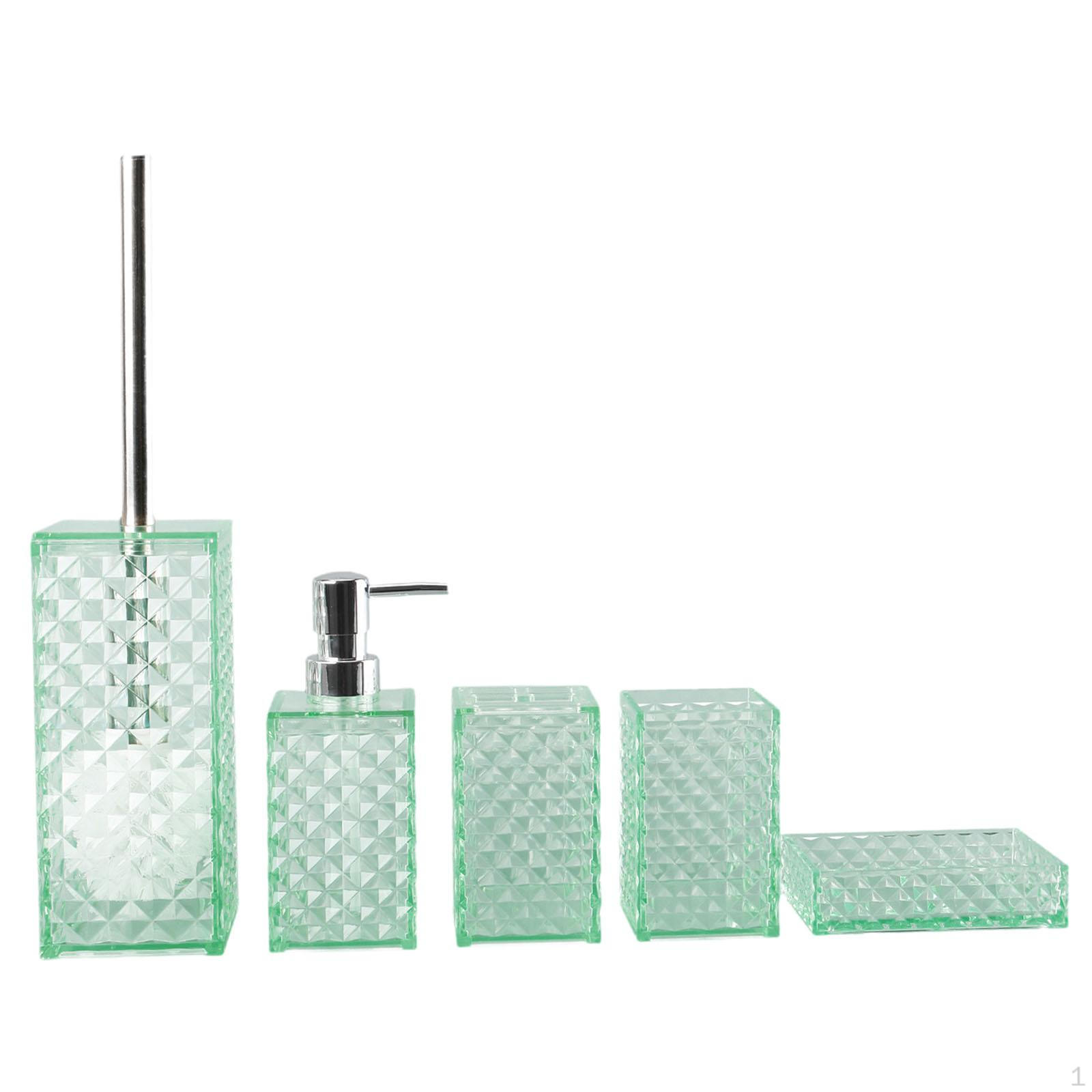 5 Bathroom Accessories: Decorative Toothbrush Holder, Toilet Brush, Mouthwash Cup And Soap Dish. Morandi Green
5 Bathroom Accessories: Decorative Toothbrush Holder, Toilet Brush, Mouthwash Cup And Soap Dish. Morandi Green