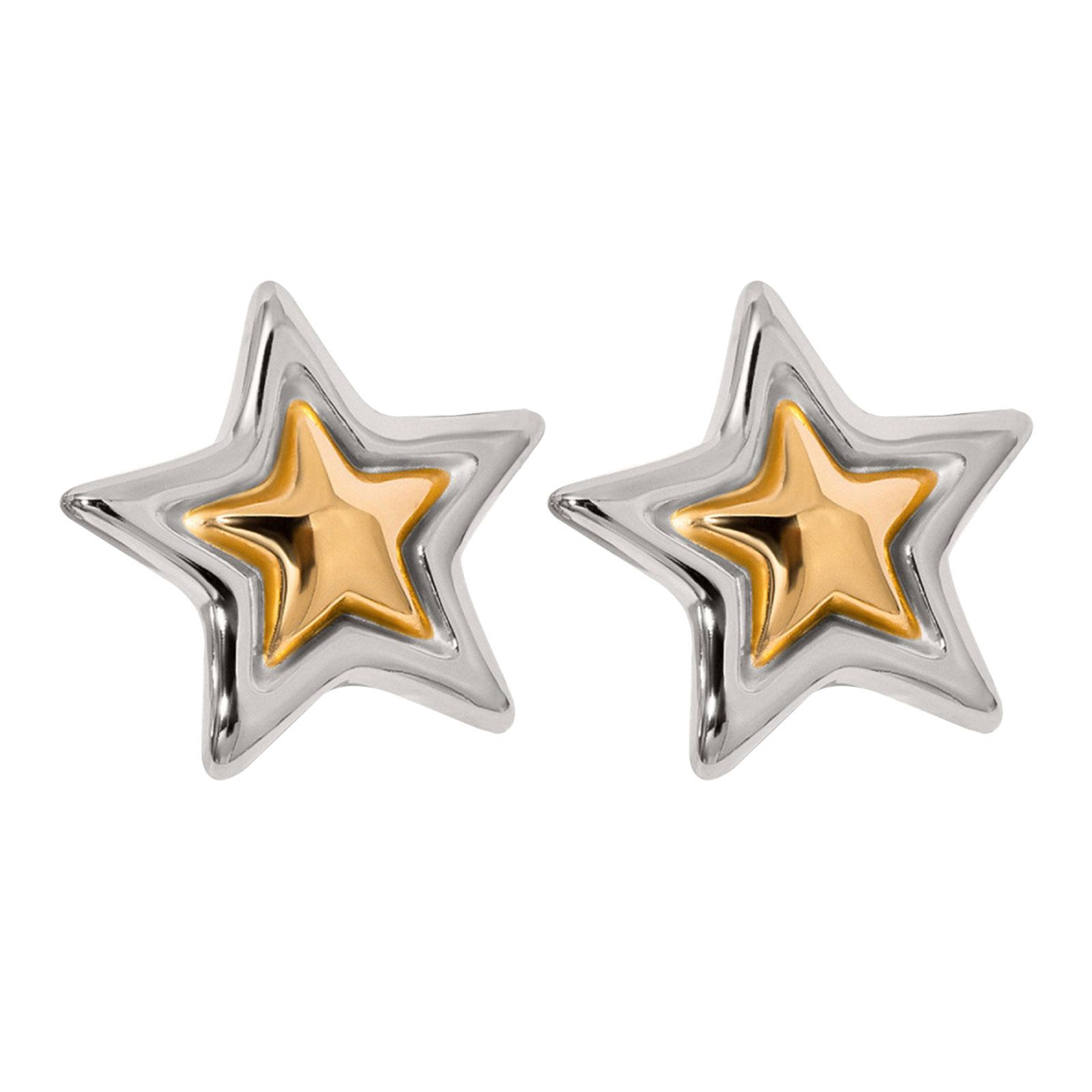 Стильные двухцветные серьги-звезды из прочного сплава, ювелирные аксессуары, портативные для модных женщин, женщин B
Стильные двухцветные серьги-звезды из прочного сплава, ювелирные аксессуары, портативные для модных женщин, женщин B