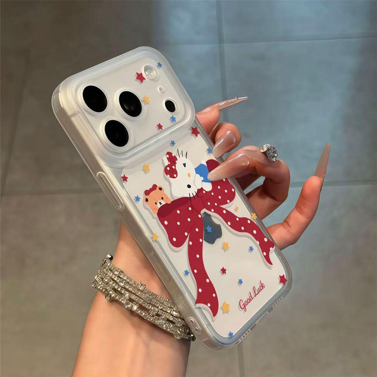 Hello Kitty Bow Button Phone Case for Apple 17/16/15/14, 11Pro/12, Korean Cartoon Style Apple 16 Pro Max
Hello Kitty Bow Button Phone Case for Apple 17/16/15/14, 11Pro/12, Korean Cartoon Style Apple 16 Pro Max
