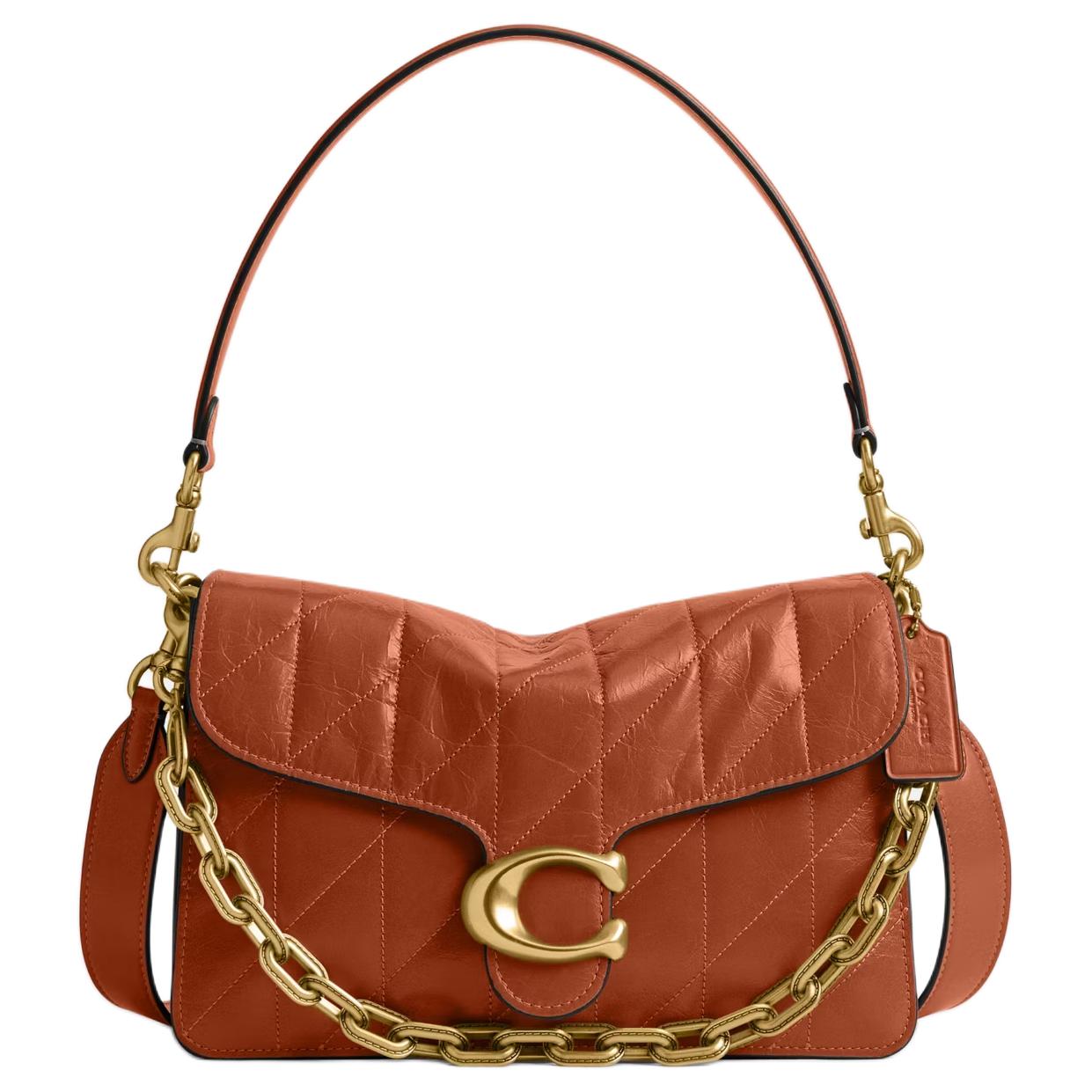 Coach Tabby 26 Quilted Chain Detail Leather Crossbody Shoulder Bag Medium Women bags Amber-Brown CAF55-B4YU1 Basic Set (Bag+Dust Bag)
Coach Tabby 26 Quilted Chain Detail Leather Crossbody Shoulder Bag Medium Women bags Amber-Brown CAF55-B4YU1 Basic Set (Bag+Dust Bag)