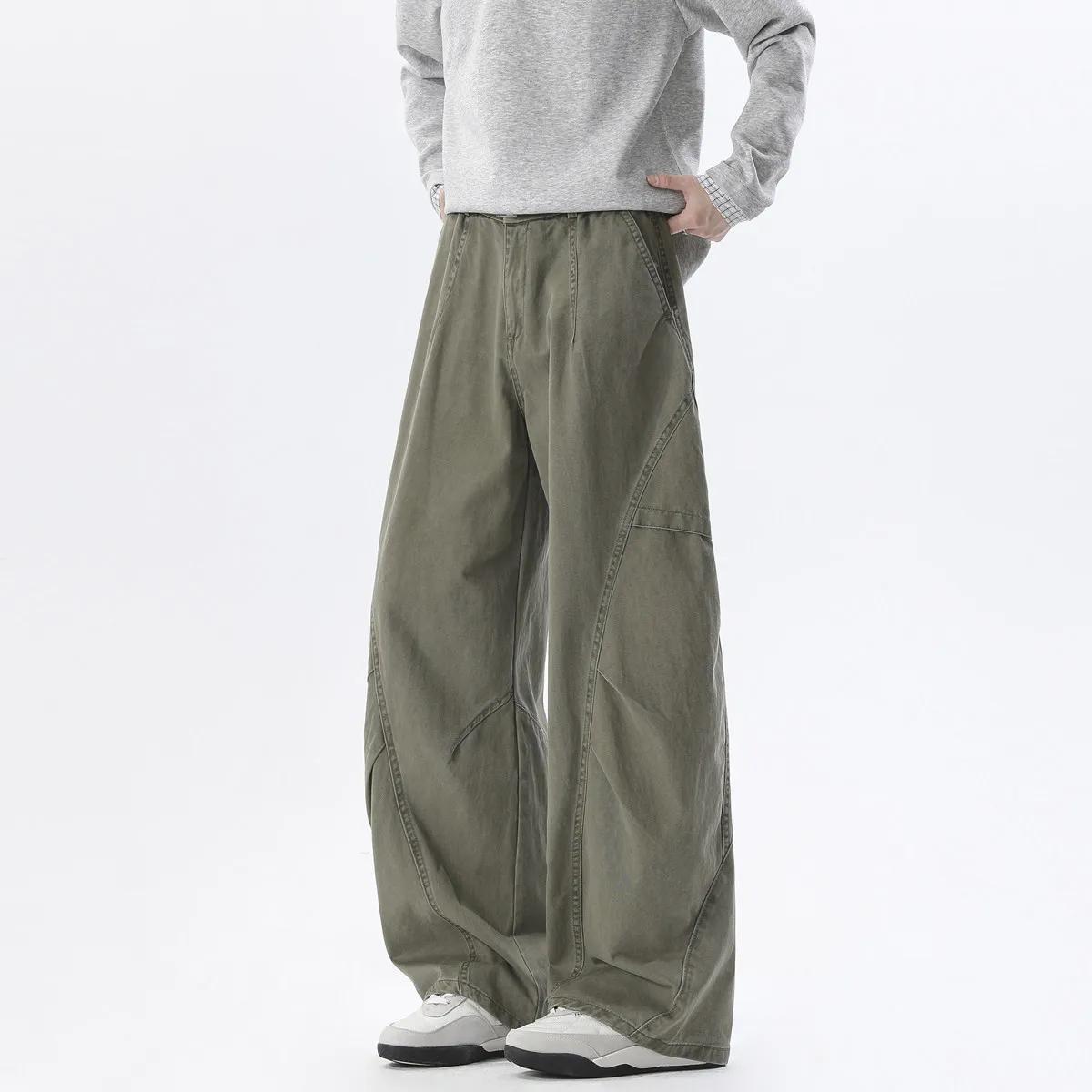 Men Vintage Brown Wide Leg Cargo Pants Men Casual Baggy Trousers Diagonal Stitching Streetwear Fashion Loose Straight Fit Pants 3XL армія зелений колір
Men Vintage Brown Wide Leg Cargo Pants Men Casual Baggy Trousers Diagonal Stitching Streetwear Fashion Loose Straight Fit Pants 3XL армія зелений колір