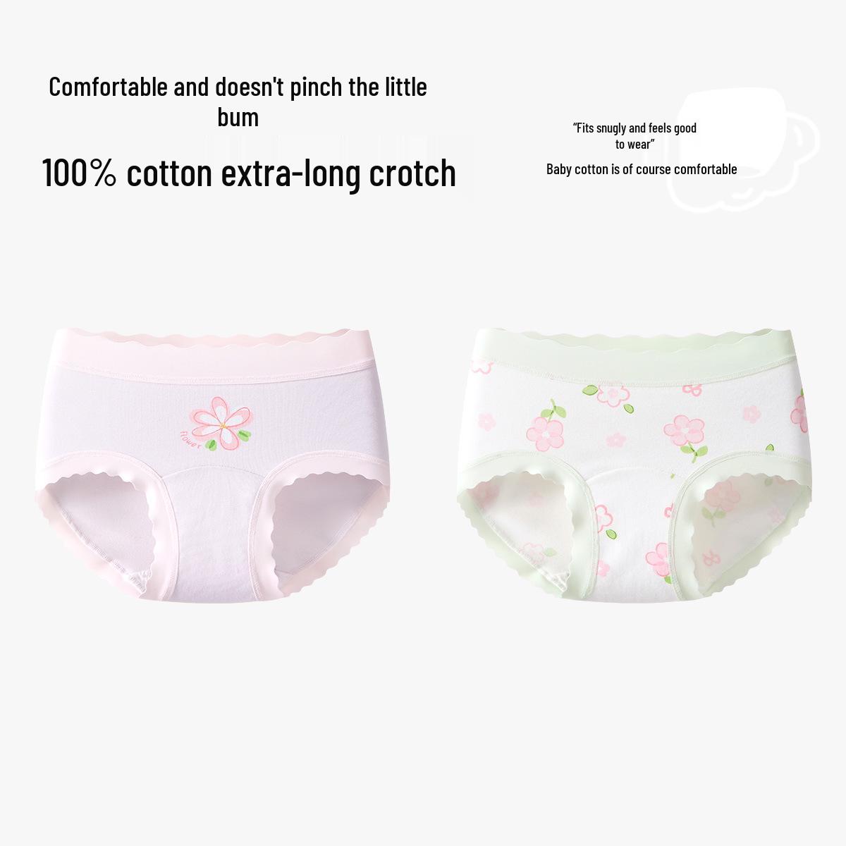 Girls A-Class Cotton Triangle Briefs - Antibacterial, No Pinching, Sizes 10A+ Size XL: Weight 38-48 jin, Height 115-130 cm
Girls A-Class Cotton Triangle Briefs - Antibacterial, No Pinching, Sizes 10A+ Size XL: Weight 38-48 jin, Height 115-130 cm