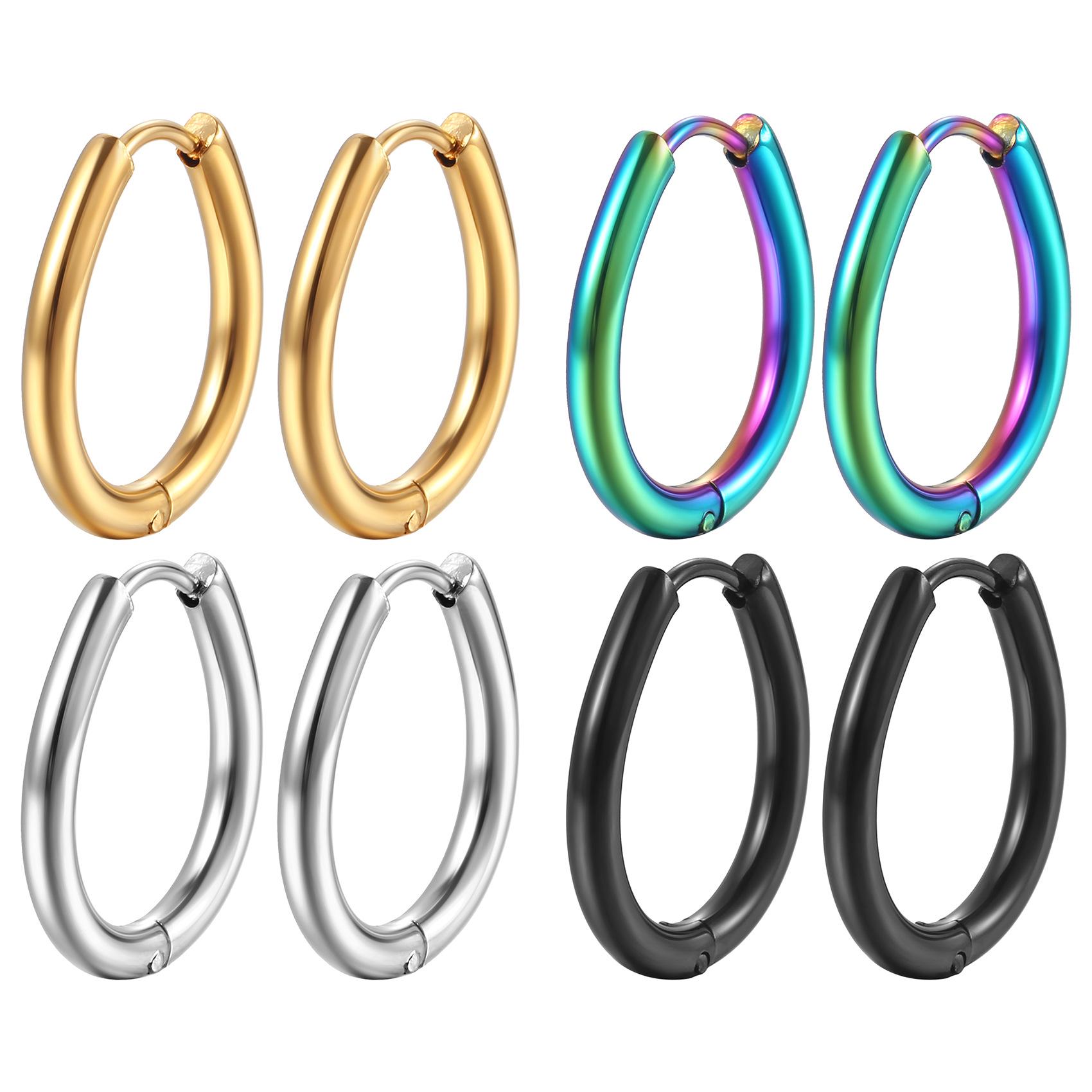 Titanium Steel Oval Water Drop Unisex Earrings, European American Fashion Irregular Ear Cuffs
Titanium Steel Oval Water Drop Unisex Earrings, European American Fashion Irregular Ear Cuffs
