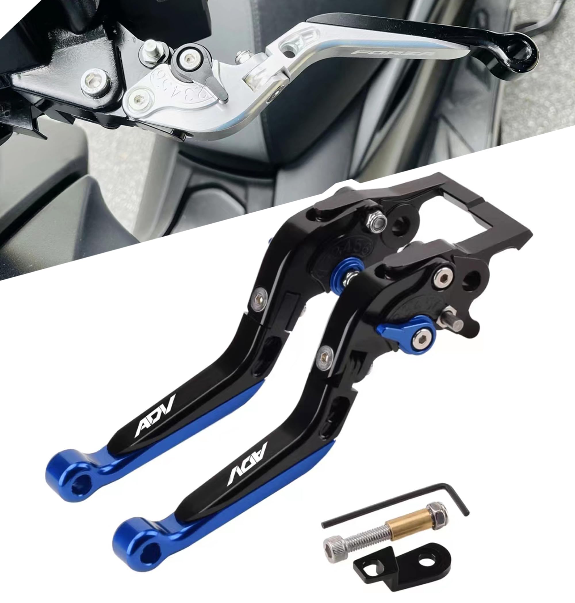 Compatible with motorcycles and Aluminum brake and clutch lever handlebar and parking brake lever adjustment and indigo with parking brake
Compatible with motorcycles and Aluminum brake and clutch lever handlebar and parking brake lever adjustment and indigo with parking brake