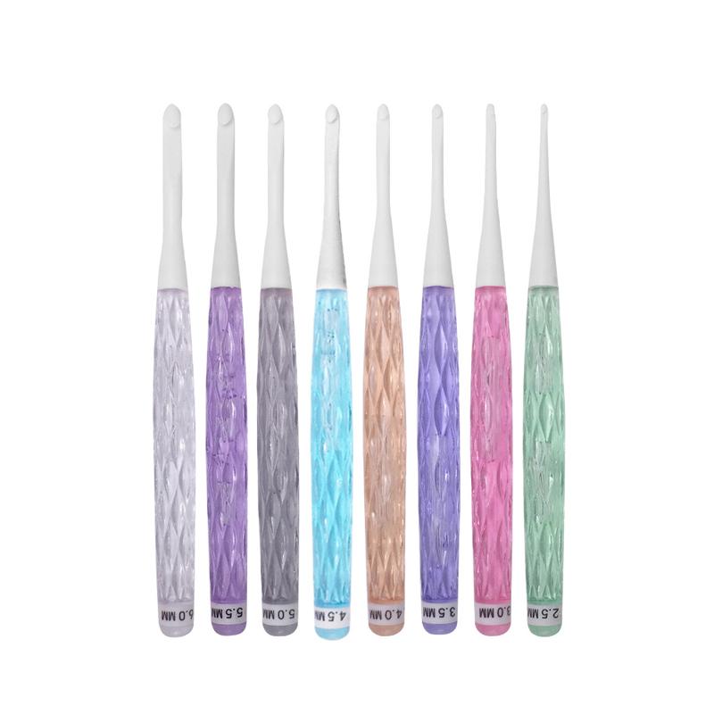 8-piece color clear crochet hook kit ABS Ergonomic crochet DIY knitting tool
8-piece color clear crochet hook kit ABS Ergonomic crochet DIY knitting tool