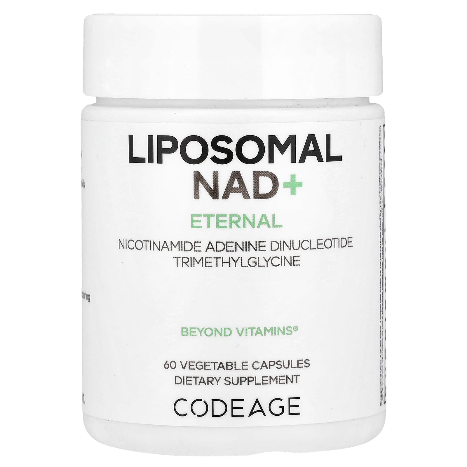 Eternal, Liposomal Nad+, Veggie Capsules 60
Eternal, Liposomal Nad+, Veggie Capsules 60