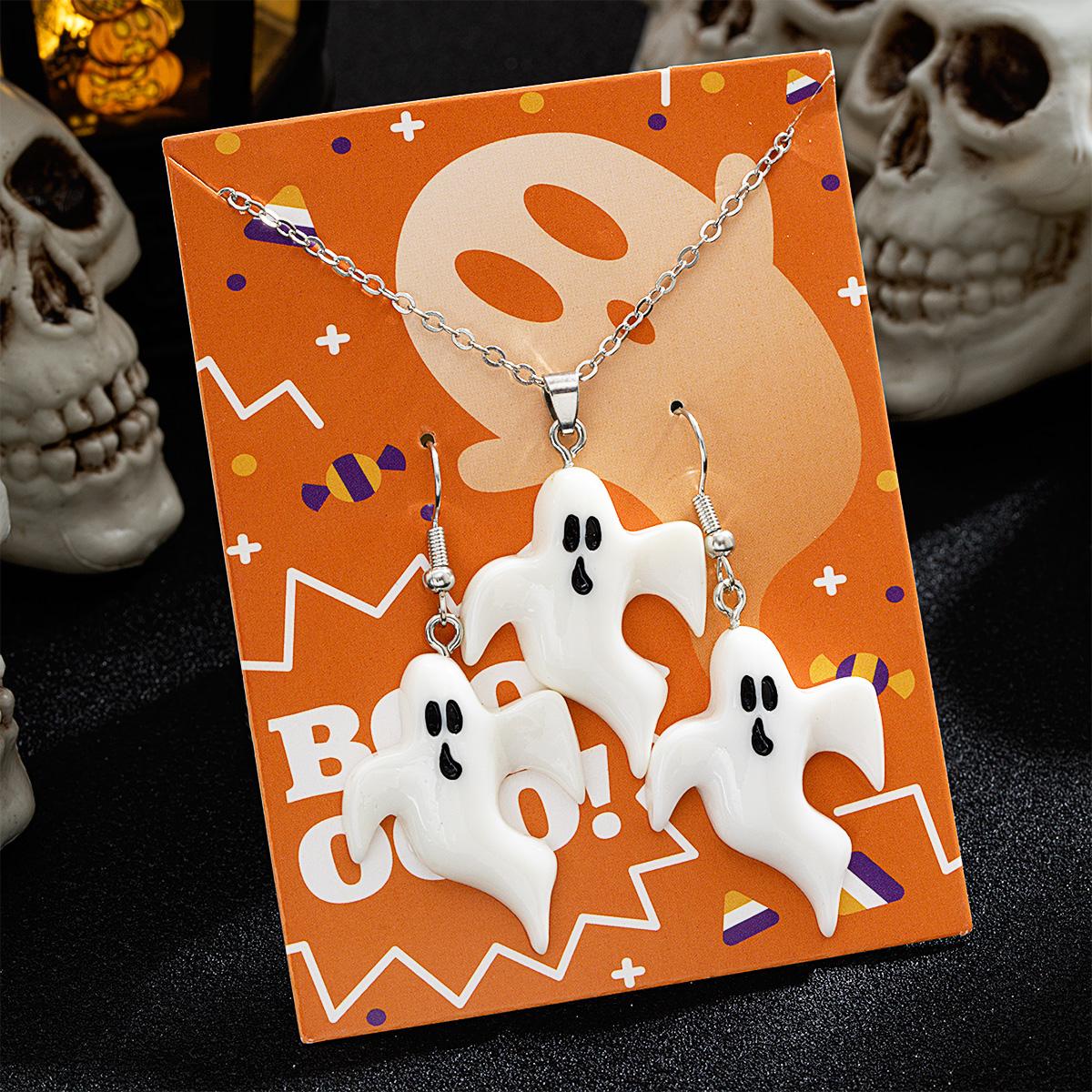 2-piece Halloween Horror Ghost Resin Pendant Card Set Women s Necklace Earrings Holiday Jewelry Set
2-piece Halloween Horror Ghost Resin Pendant Card Set Women s Necklace Earrings Holiday Jewelry Set