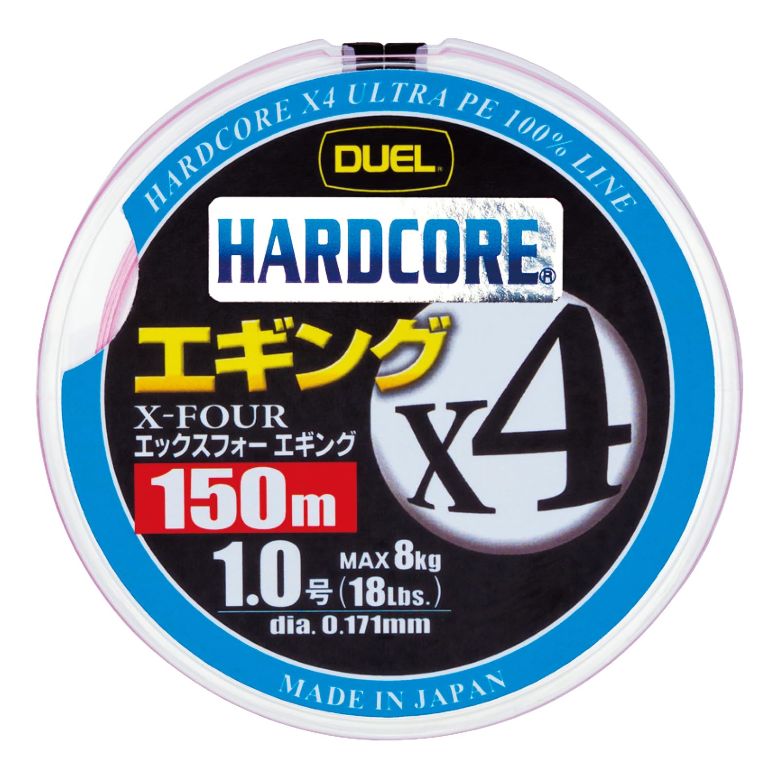 DUEL HARDCORE PE Line HARDCORE X4 Eging 150m MP Milky Pink #1 H3282-MP
DUEL HARDCORE PE Line HARDCORE X4 Eging 150m MP Milky Pink #1 H3282-MP