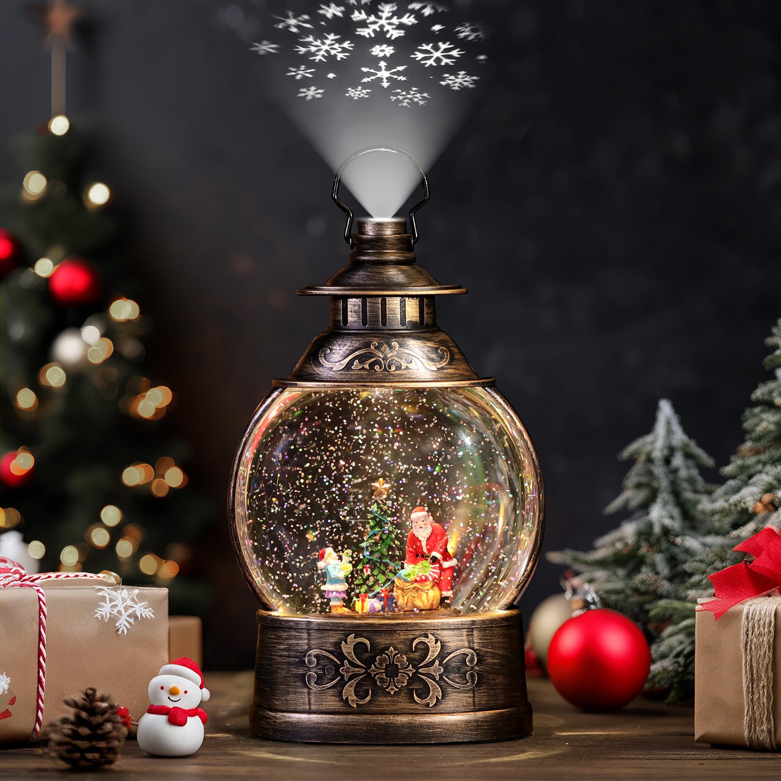 Lewondr Christmas Snow Globe with Christmas Tree Snow Santa 8 Automatic Loop Automatic Christmas Home Christmas Santa Decorating the Christmas Tree
Lewondr Christmas Snow Globe with Christmas Tree Snow Santa 8 Automatic Loop Automatic Christmas Home Christmas Santa Decorating the Christmas Tree
