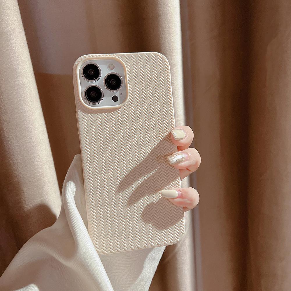 For iPhone 13 Pro 6.1 inch Woven Texture Soft TPU Back Case Scratch Resistant Phone Cover Apricot
For iPhone 13 Pro 6.1 inch Woven Texture Soft TPU Back Case Scratch Resistant Phone Cover Apricot