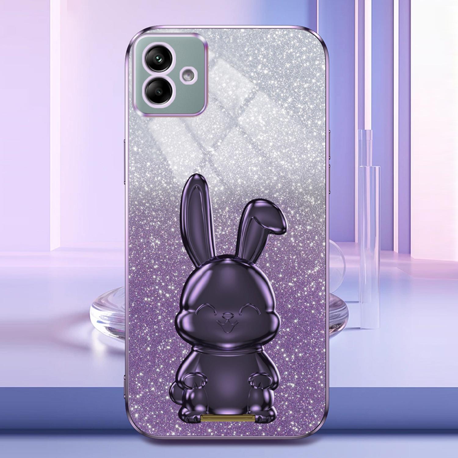 For Samsung Galaxy A04 4G (164.4 x 76.3 x 9.1 mm) Cartoon Rabbit Cell Phone Back Protector Cover Purple 
For Samsung Galaxy A04 4G (164.4 x 76.3 x 9.1 mm) Cartoon Rabbit Cell Phone Back Protector Cover Purple