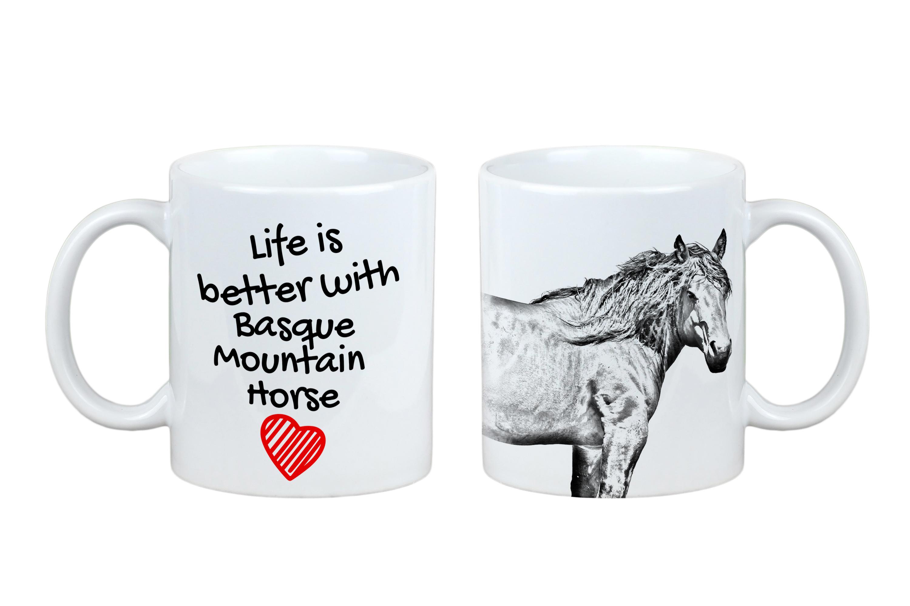 Basque Mountain Horse - mug with a horse, mug with a photo, personalized gift from the Art-Dog brand білий
Basque Mountain Horse - mug with a horse, mug with a photo, personalized gift from the Art-Dog brand білий