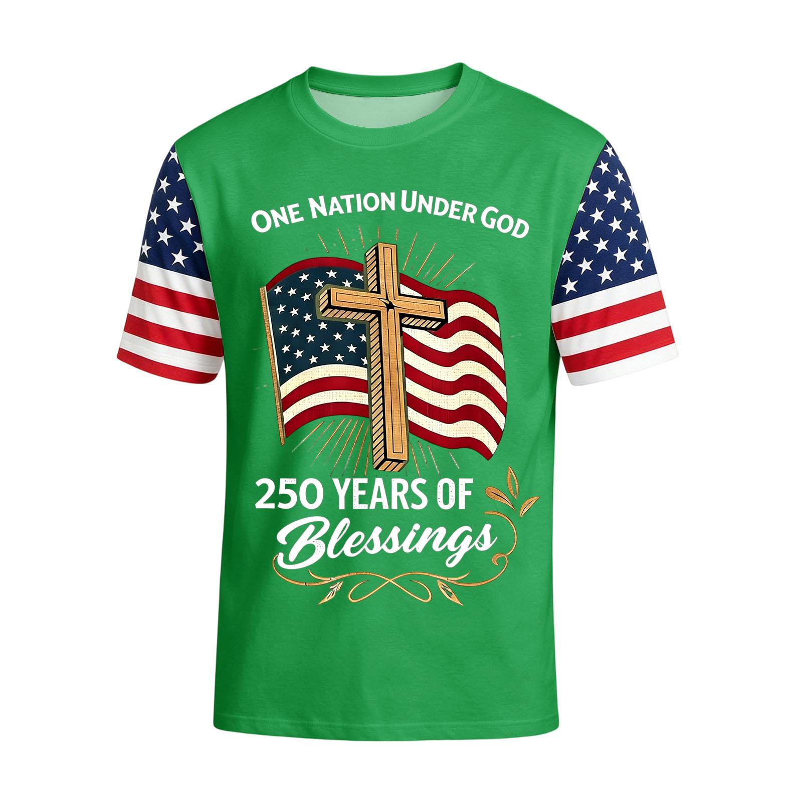 Mens Short Sleeve Crewneck T Shirt with American Flag and Cross Print Lightweight Comfortable Fit for Daily Wear XL зелёный
Mens Short Sleeve Crewneck T Shirt with American Flag and Cross Print Lightweight Comfortable Fit for Daily Wear XL зелёный