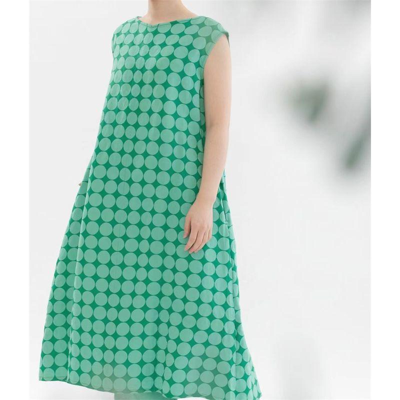 Official Website Dotted Prints Suspender Skirt for Women 2025 Summer New round Neck High Waist Sleeveless Mid Length Long Length Thin Dress Green All yards
Official Website Dotted Prints Suspender Skirt for Women 2025 Summer New round Neck High Waist Sleeveless Mid Length Long Length Thin Dress Green All yards