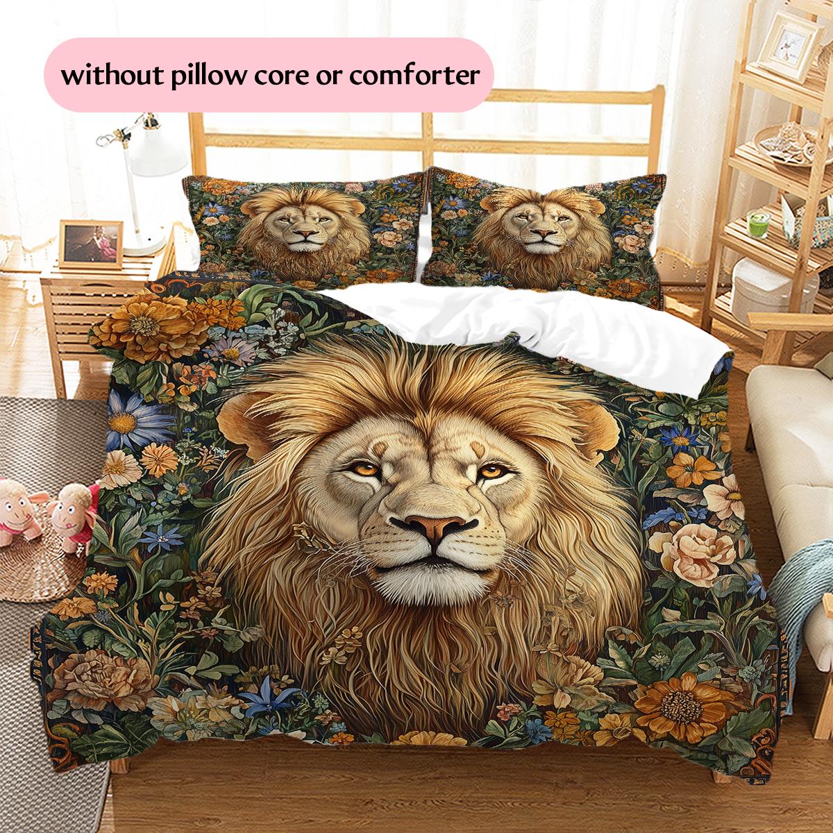 Green Lion Pattern Bedding Home Decoration Birthday Gift (1 * duvet cover + 2 * pillowcase, without core) 135x200cm
Green Lion Pattern Bedding Home Decoration Birthday Gift (1 * duvet cover + 2 * pillowcase, without core) 135x200cm