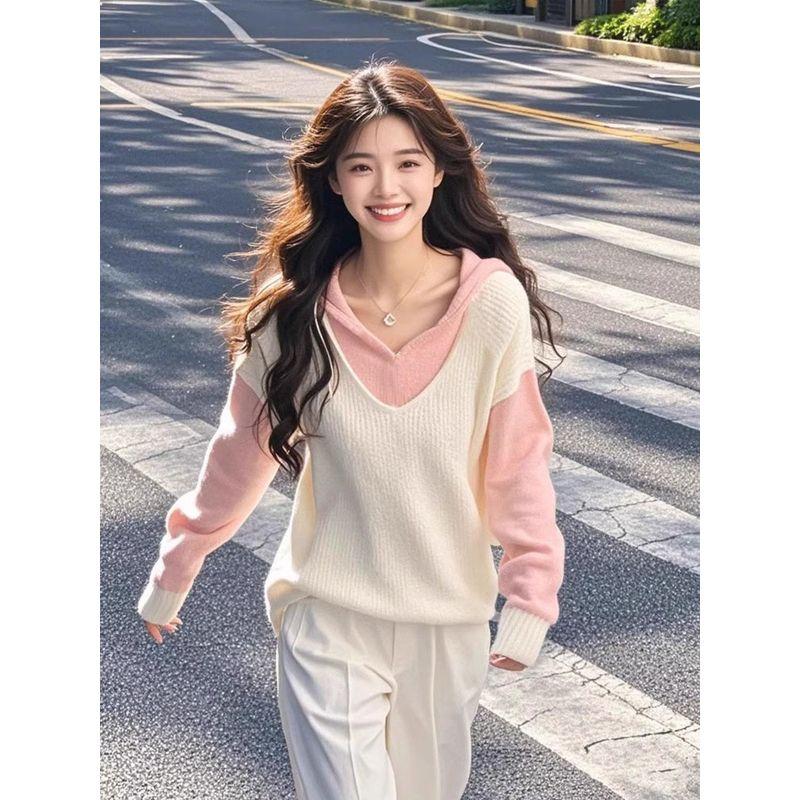 Soft Glutinous Western Style Splice of White and Pink Fake Two-Piece Knitted Sweaters Female 2024 New Arrival Dopamine Wear Fashion Versatile Top Pink Fake Two-Piece S(Suggested 37.50 kg-47.50 kg)
Soft Glutinous Western Style Splice of White and Pink Fake Two-Piece Knitted Sweaters Female 2024 New Arrival Dopamine Wear Fashion Versatile Top Pink Fake Two-Piece S(Suggested 37.50 kg-47.50 kg)