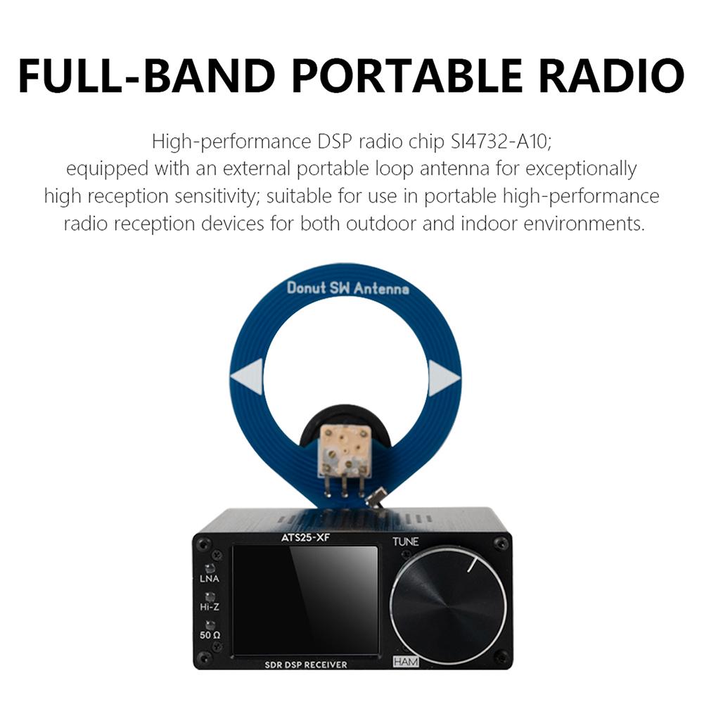 ATS25-XF DSP Full Radio Receiver WIFI FM LW SW CB MW Mixer Receiver 2.8-inch TFT LCD Touch Screen Full-Band Portable Radio Kits чорний
ATS25-XF DSP Full Radio Receiver WIFI FM LW SW CB MW Mixer Receiver 2.8-inch TFT LCD Touch Screen Full-Band Portable Radio Kits чорний