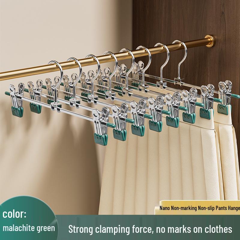 Stainless Steel Non-Slip Trouser and Skirt Hanger Clips with No-Trace Design
Stainless Steel Non-Slip Trouser and Skirt Hanger Clips with No-Trace Design