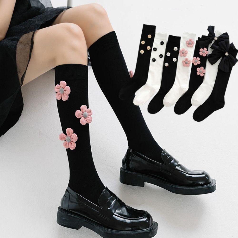 Middle Tube Socks Jk Stockings Bow Casual Stockings Elegant Flower Stockings Women
Middle Tube Socks Jk Stockings Bow Casual Stockings Elegant Flower Stockings Women